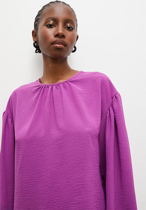 Superbalist - Easy balloon sleeve crew shell - dhalia