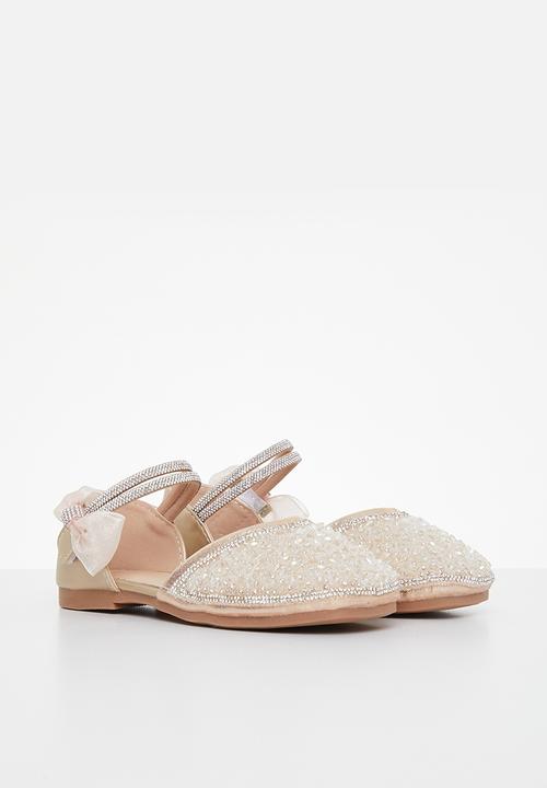 Pop Candy - Girls side closure with bow detail - champagne