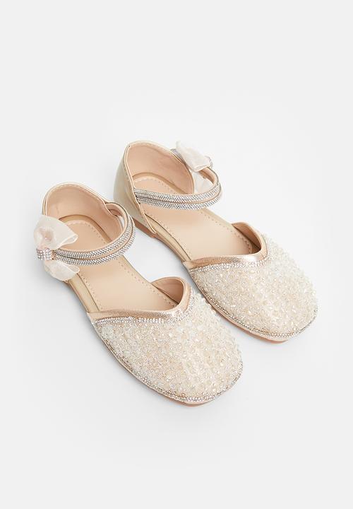 Pop Candy - Girls side closure with bow detail - champagne