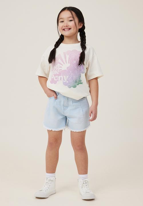 Cotton On - Kyla denim short - bleach blue wash