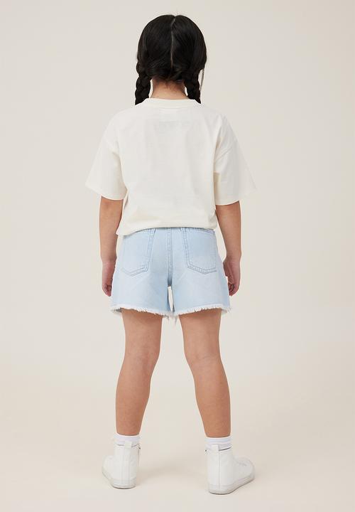 Cotton On - Kyla denim short - bleach blue wash