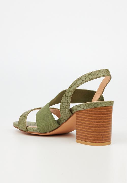 Butterfly Feet - Vanya 1 block heel - olive
