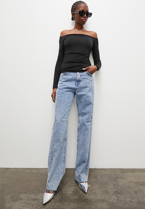Superbalist - Ruched off the shoulder top - black