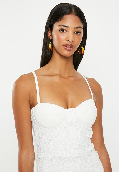 SISSY BOY - Crochet midi with cups - off white