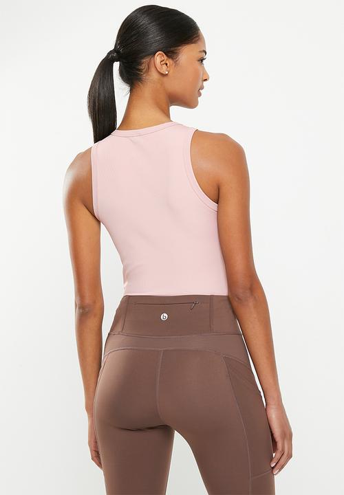 Cotton On - Active rib tank top - mushroom pearl