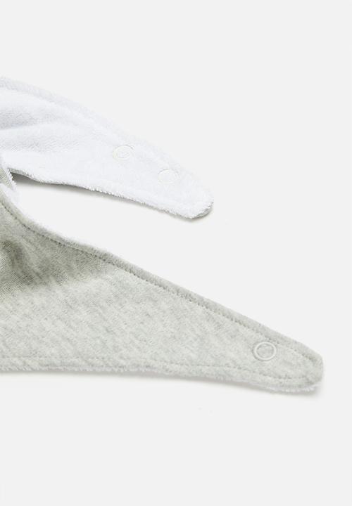 Pop Candy - Baby boys bib - grey 