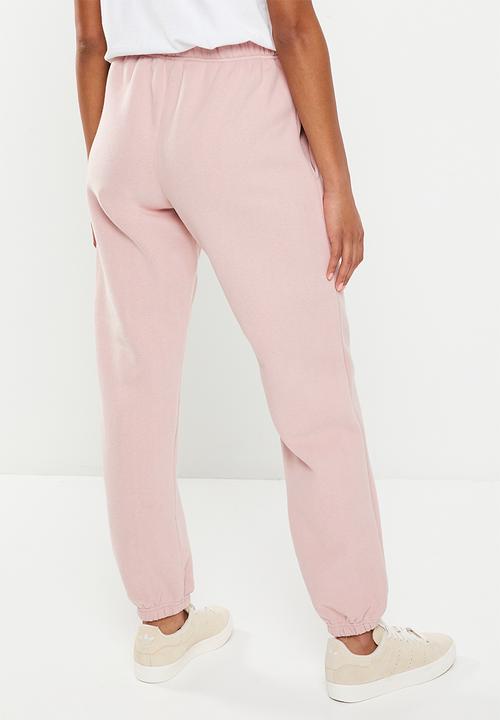 Cotton On - Plush gym track pant - mushroom pearl