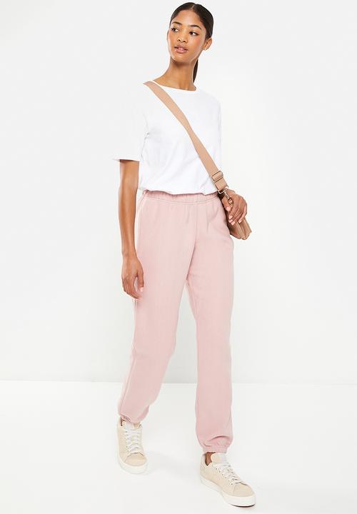 Cotton On - Plush gym track pant - mushroom pearl