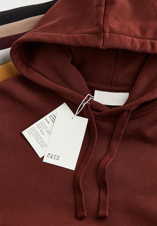 H&M - Oversized fit cotton hoodie - rust red