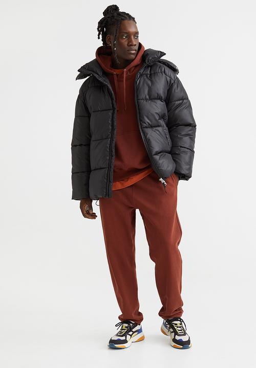 H&M - Oversized fit cotton hoodie - rust red