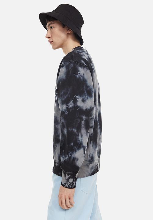 H&M - Oversized fit printed sweatshirt - dark grey/mtv