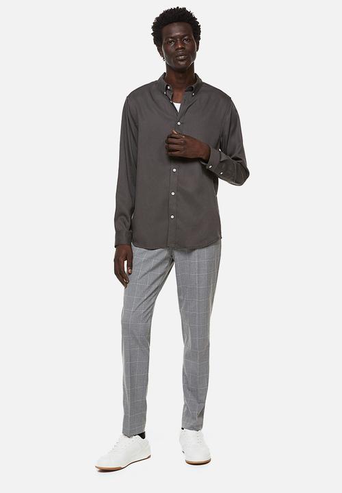 H&M - Regular fit lyocell shirt - dark grey