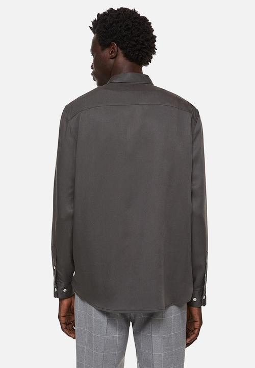 H&M - Regular fit lyocell shirt - dark grey