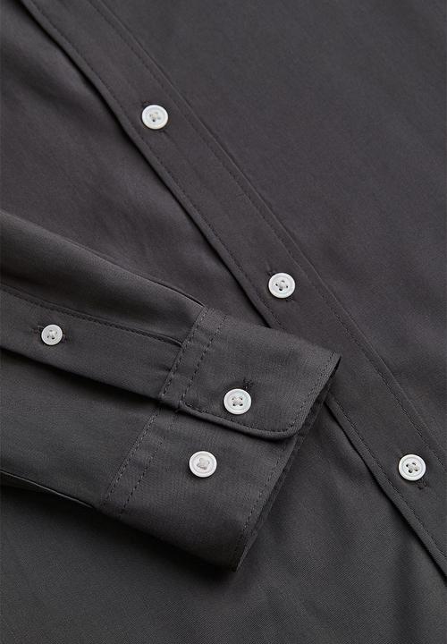 H&M - Regular fit lyocell shirt - dark grey