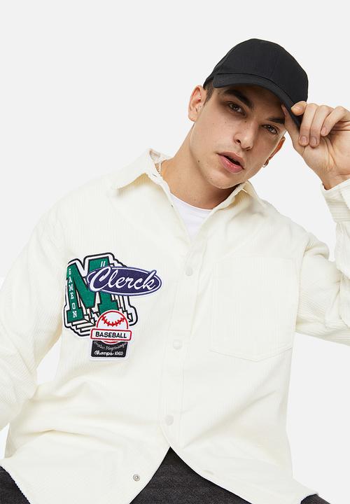H&M - Oversized fit corduroy overshirt - cream