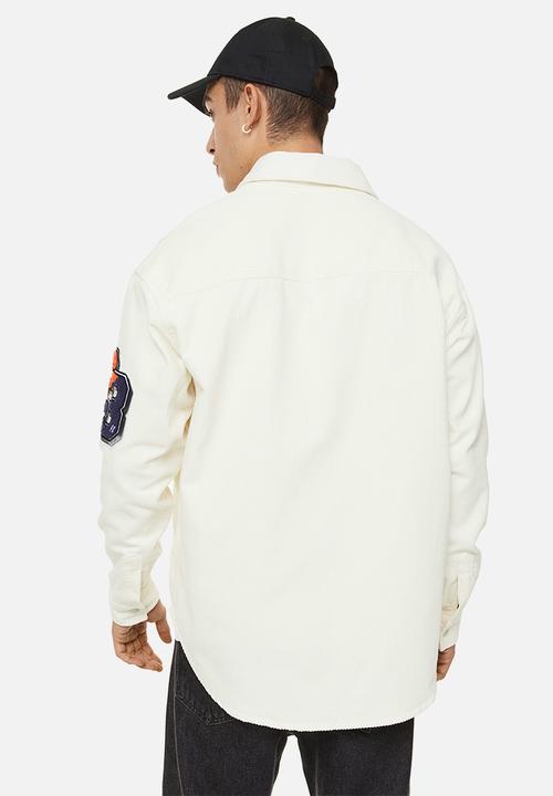H&M - Oversized fit corduroy overshirt - cream