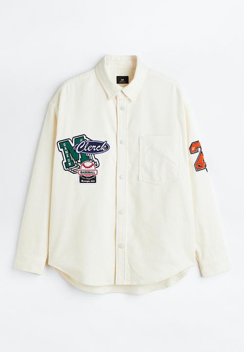 H&M - Oversized fit corduroy overshirt - cream
