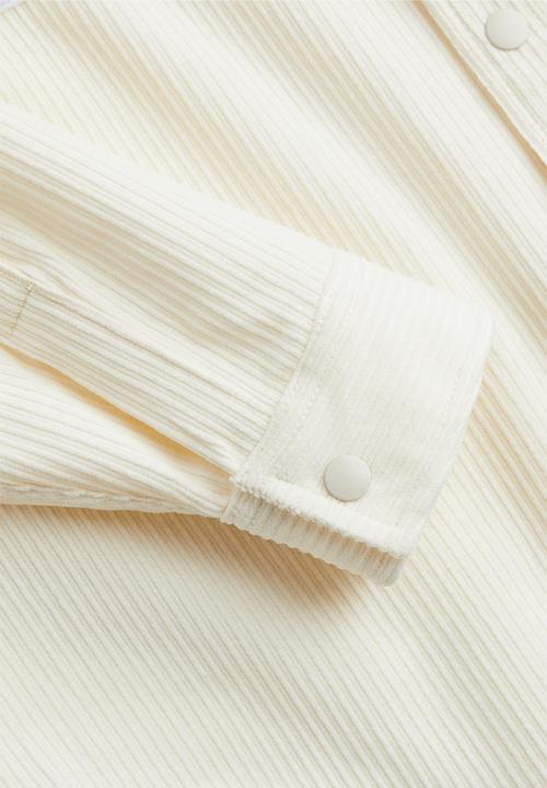 H&M - Oversized fit corduroy overshirt - cream