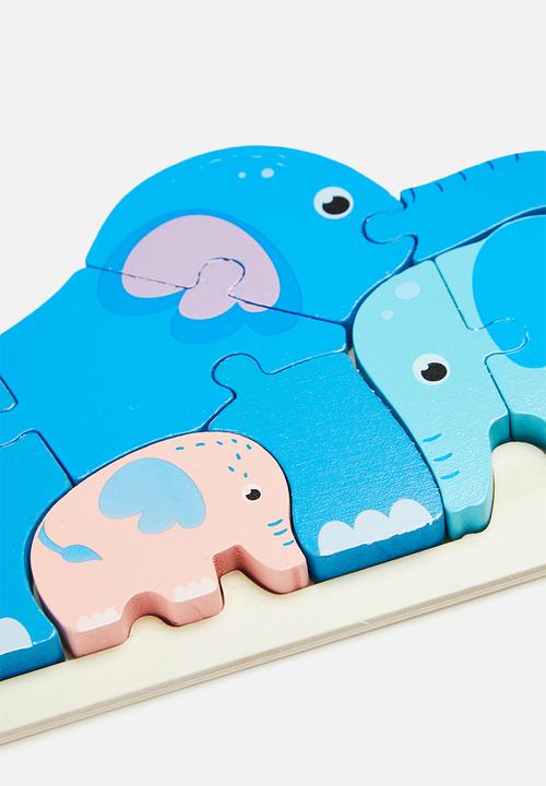 Pop Candy - Baby elephant puzzle blocks - blue