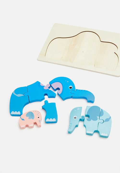 Pop Candy - Baby elephant puzzle blocks - blue