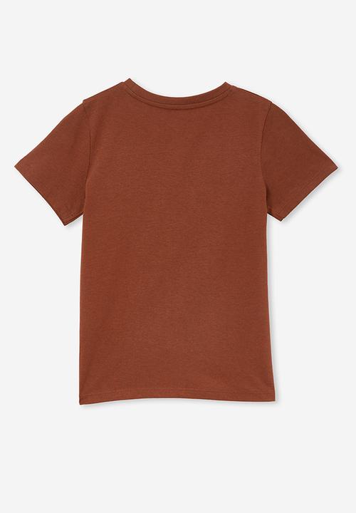 Cotton On - Penelope short sleeve tee - henna/wild and free