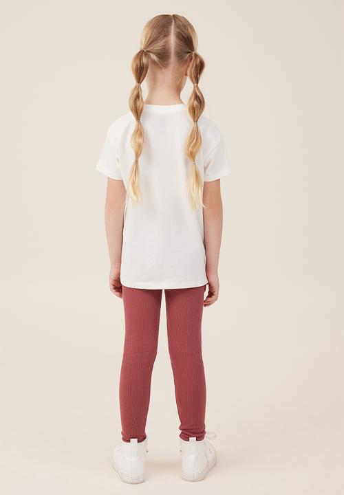 Cotton On - Maya fleece legging - henna rib