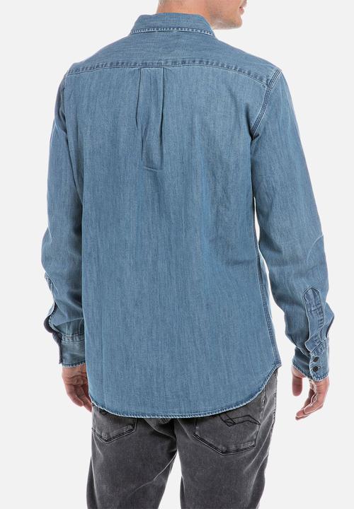 Replay - Shirt - medium blue 