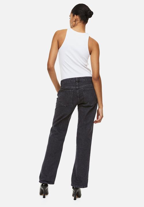 H&M - Straight low jeans - dark grey