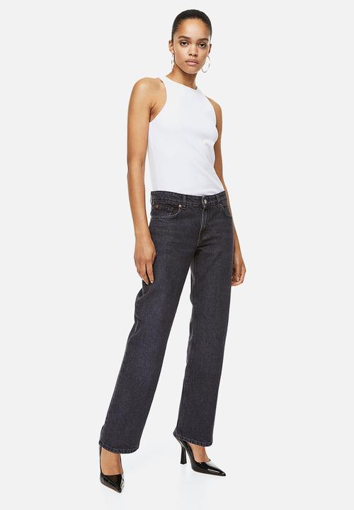 H&M - Straight low jeans - dark grey