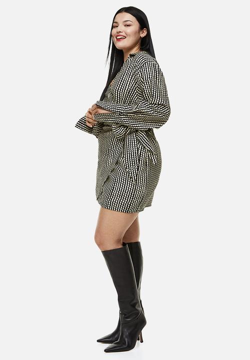 H&M - Wrap dress - black/patterned 