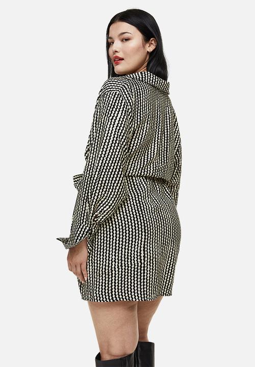 H&M - Wrap dress - black/patterned 