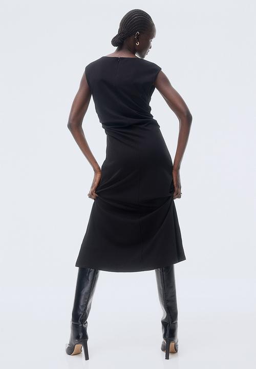 H&M - Gathered dress - black