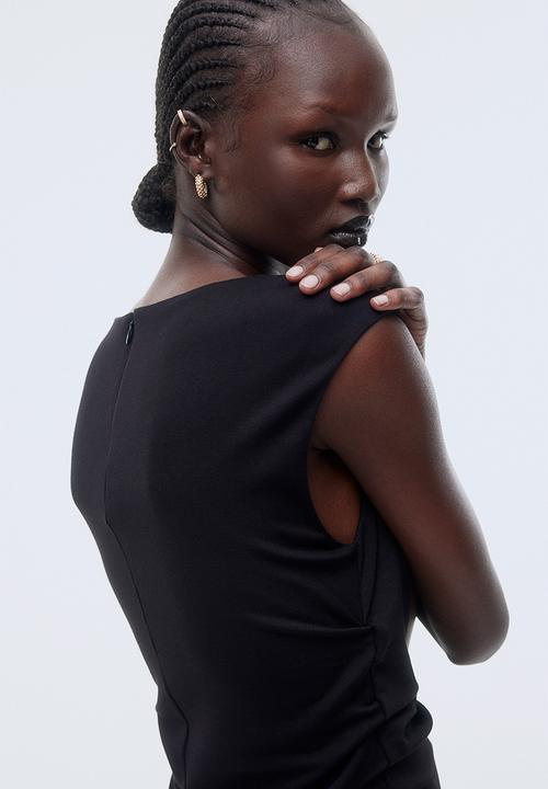 H&M - Gathered dress - black