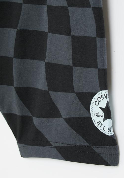 Converse - Teen Printed high rise biker shorts - black