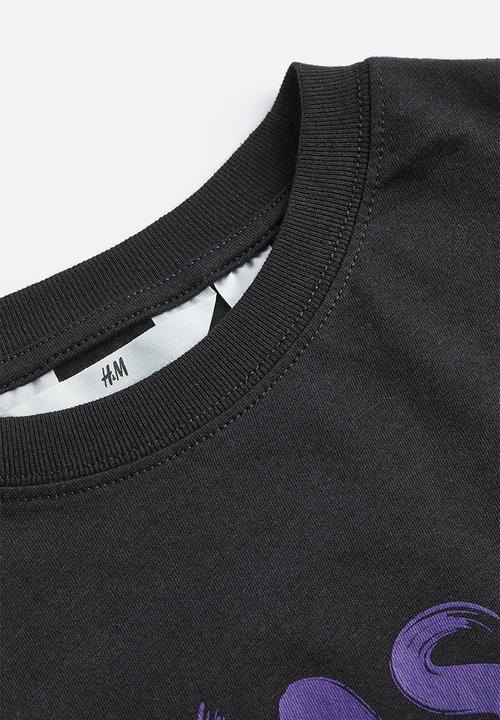 H&M - Printed T-shirt - black/naruto 