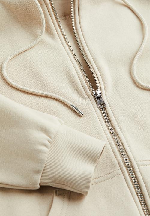 H&M - Zip-through hoodie - beige