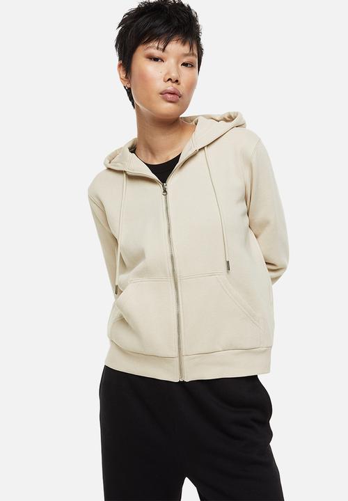 H&M - Zip-through hoodie - beige