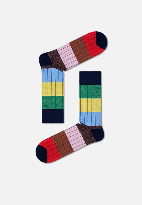 Happy Socks - Dressed multi stripe sock - navy