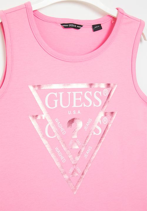 GUESS - Sleeveless dress core - pinky flower