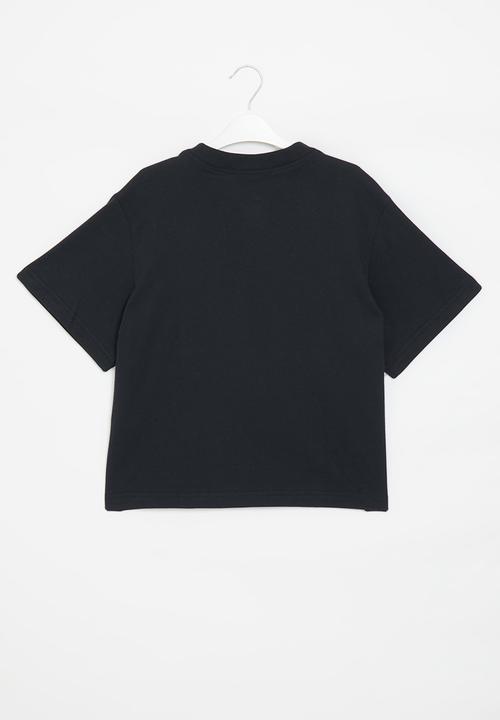 Nike - G nsw tee essntl short sleeve boxy - black & white