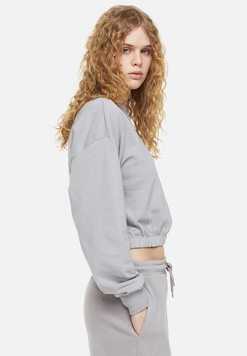 H&M - Cropped sweatshirt - grey