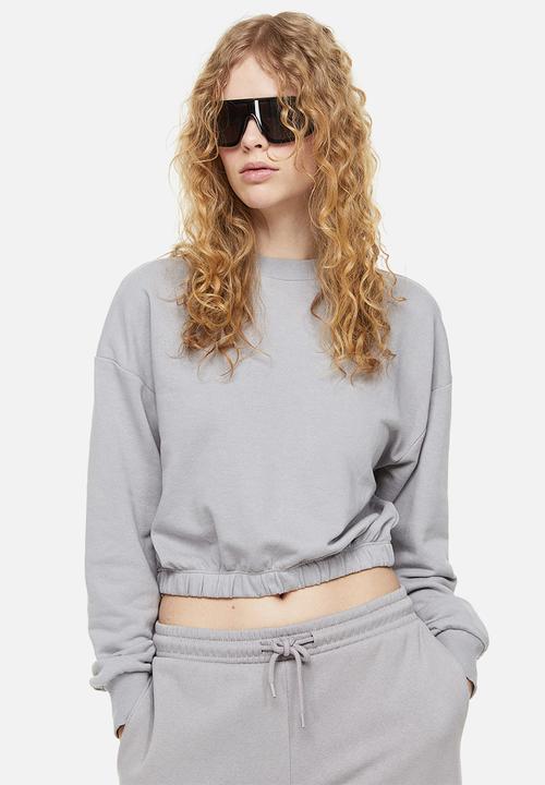 H&M - Cropped sweatshirt - grey