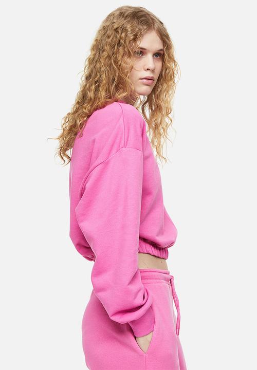 H&M - Cropped sweatshirt - pink