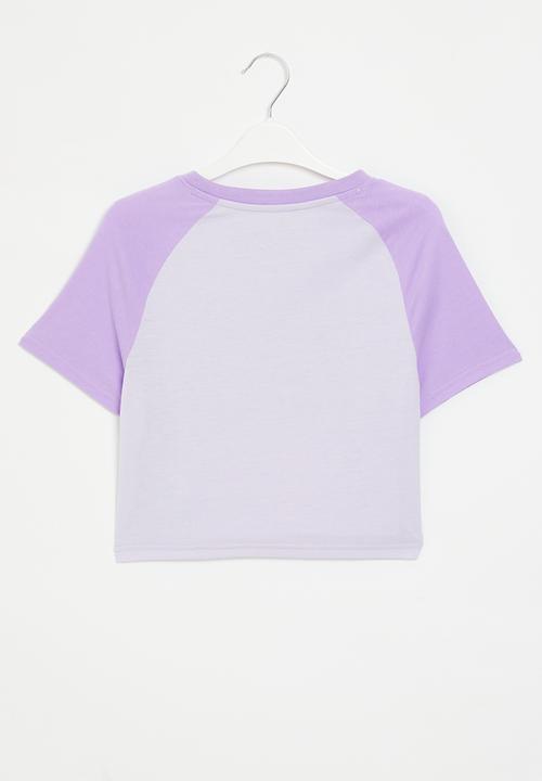 Converse - Short sleeve floral graphic boxy tee - vapor violet