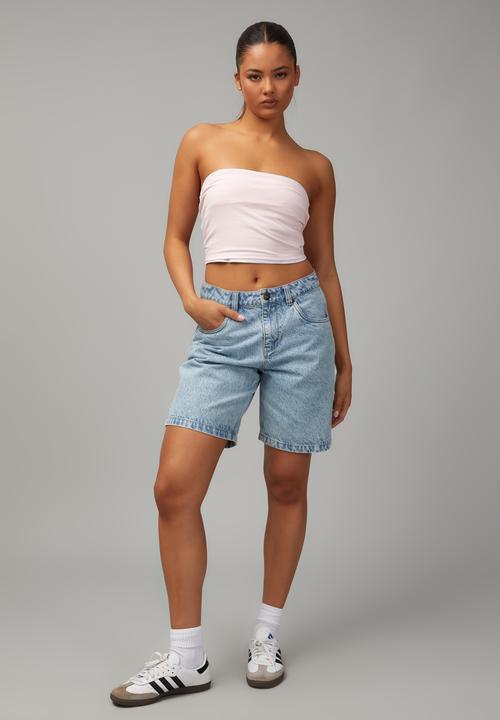 Factorie - Crop jersey bandeau - soft pink