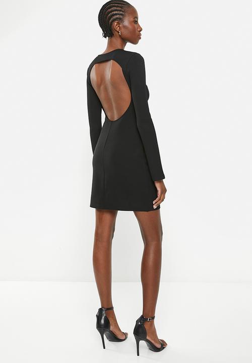 Calvin Klein - Open back milano dress - black