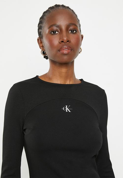 Calvin Klein - Open back milano dress - black
