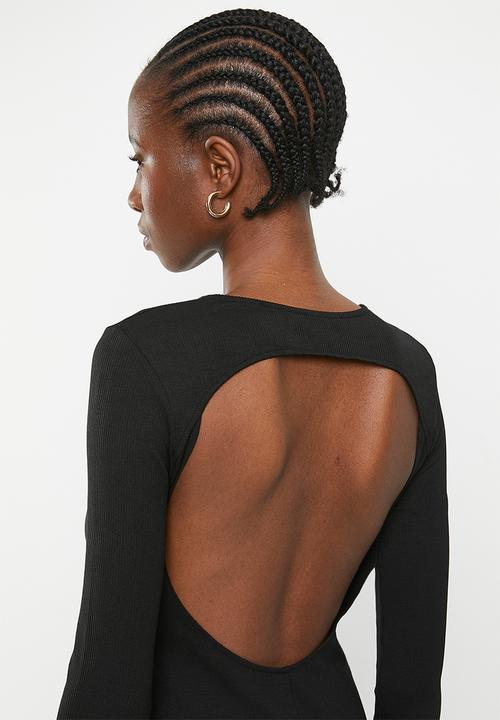 Calvin Klein - Open back milano dress - black