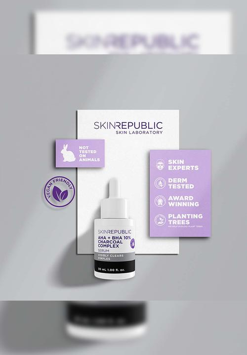 Skin Republic - AHA + BHA Charcoal 10% Complex Serum