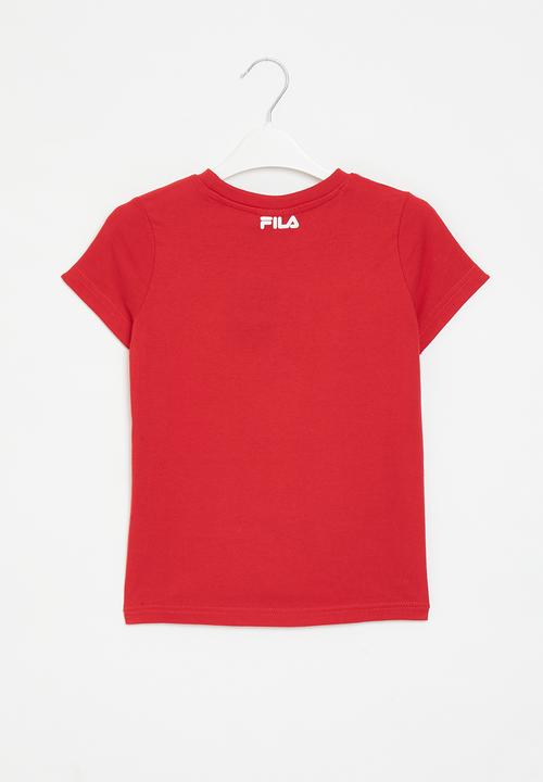 FILA - Mono deckle T-shirt - fila red
